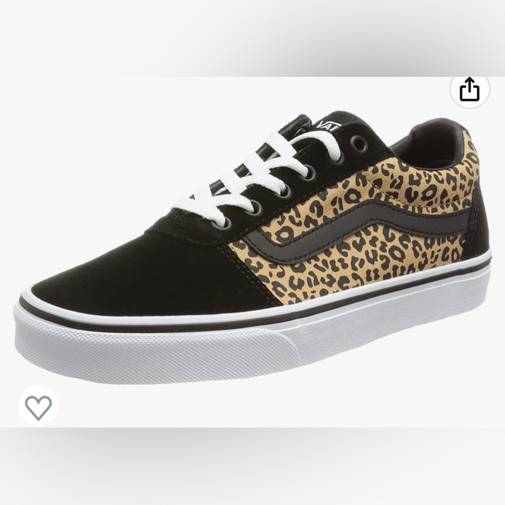 Vans Lowtop Trainer Sneakers Cheetah and Black